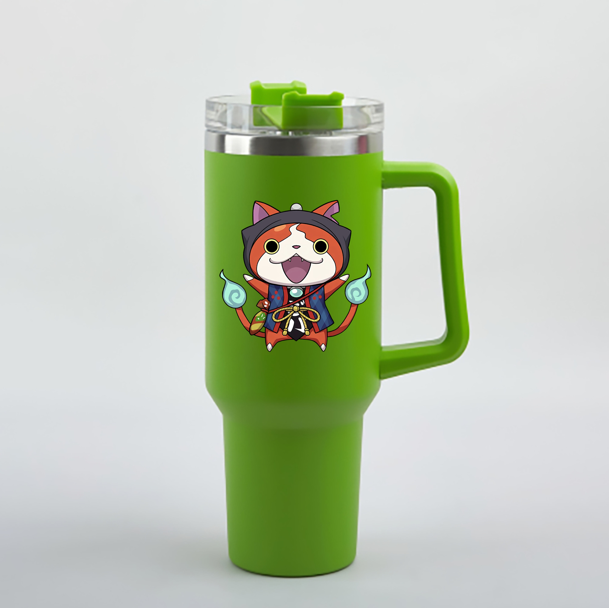 （画像用） 妖怪ウォッチ Yo-kai Watch 1200mL車用タンブラー - クリスタルステッカー（プラスチックストロー付き）